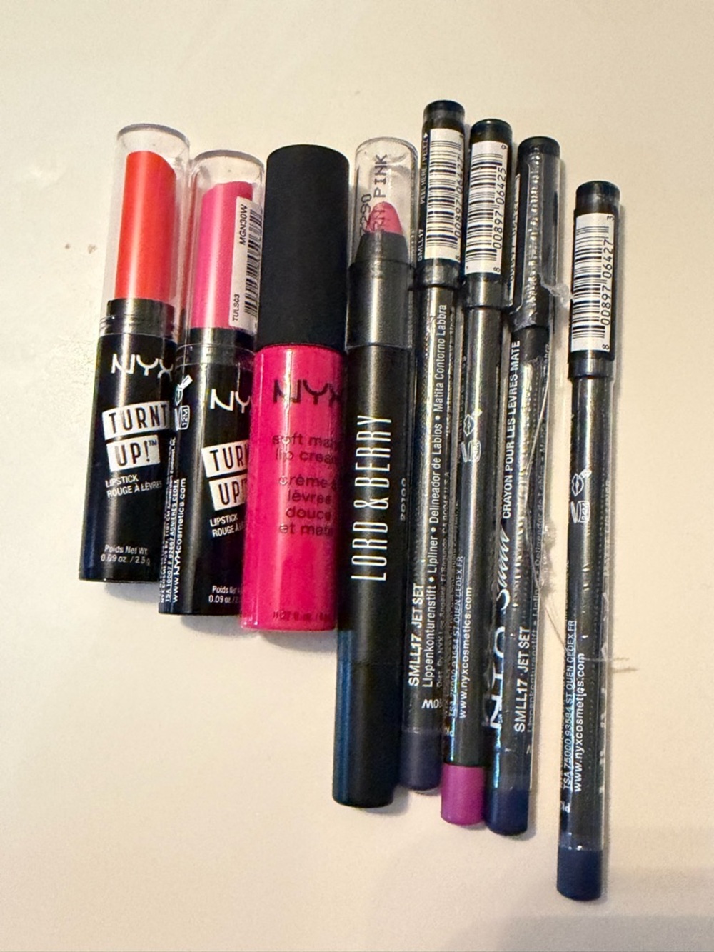NYX Lip Set in Bright Pink, Fuchsia and Coral